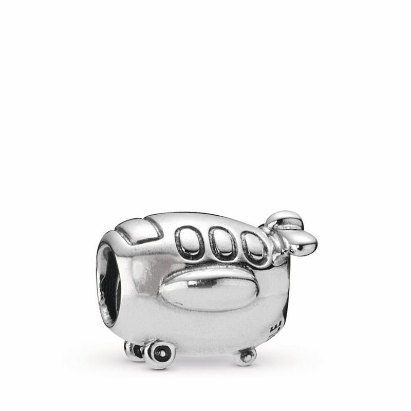 Pandora Airplane Charm - Sterling Silver Oxidised - Canada | YD2033ZJ